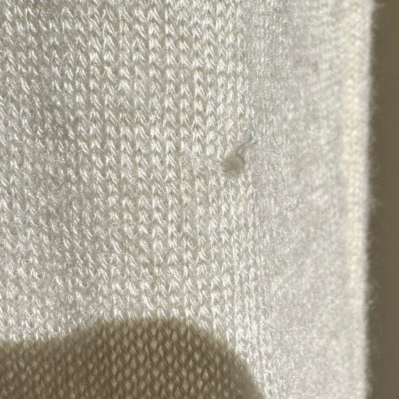 Loro Piana Fine Cashmere Long Sleeve Crewneck Tee Shirt Sweater Size 40 IT Cream - Picture 6 of 16